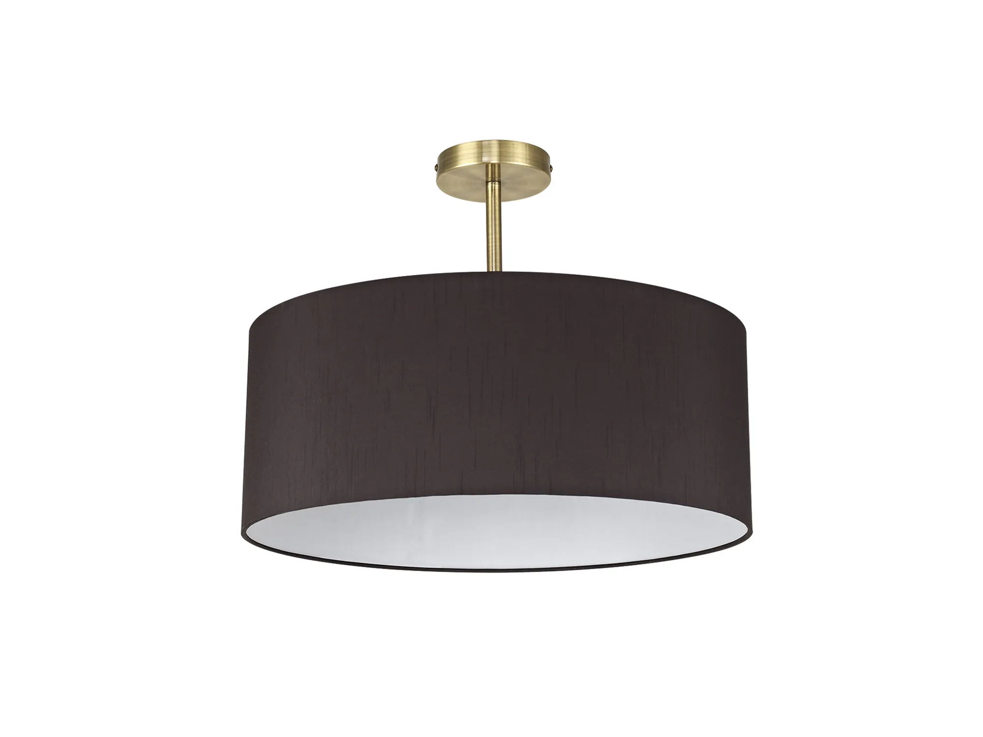Baymont 50cm Pendant 1 Light Antique Brass, Black, Frosted Diffuser DK0229  Deco Baymont AB BL